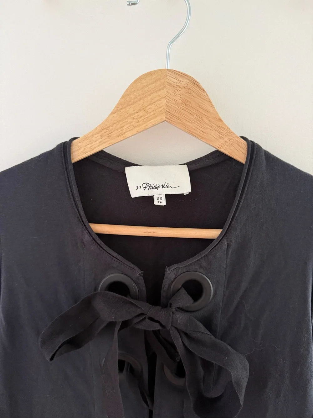 Phillip Lim Sleeveless Black Grommet-Tie